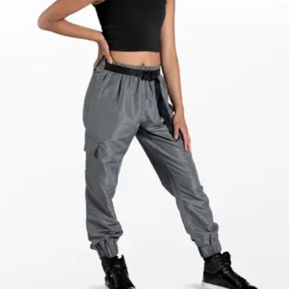 Balera Performance Belted Cargo Pants – Gray, Adult Medium, 28" Inseam - Picture 1 of 8